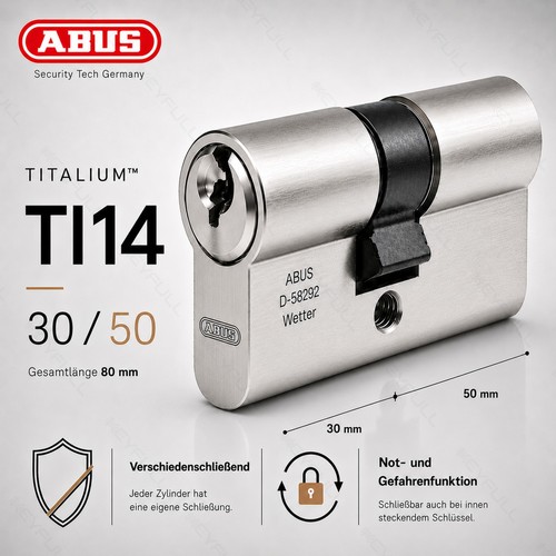 Abus schließzylinder - abus, 30/50