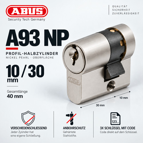 Abus a93 30 türzylinder - abus,